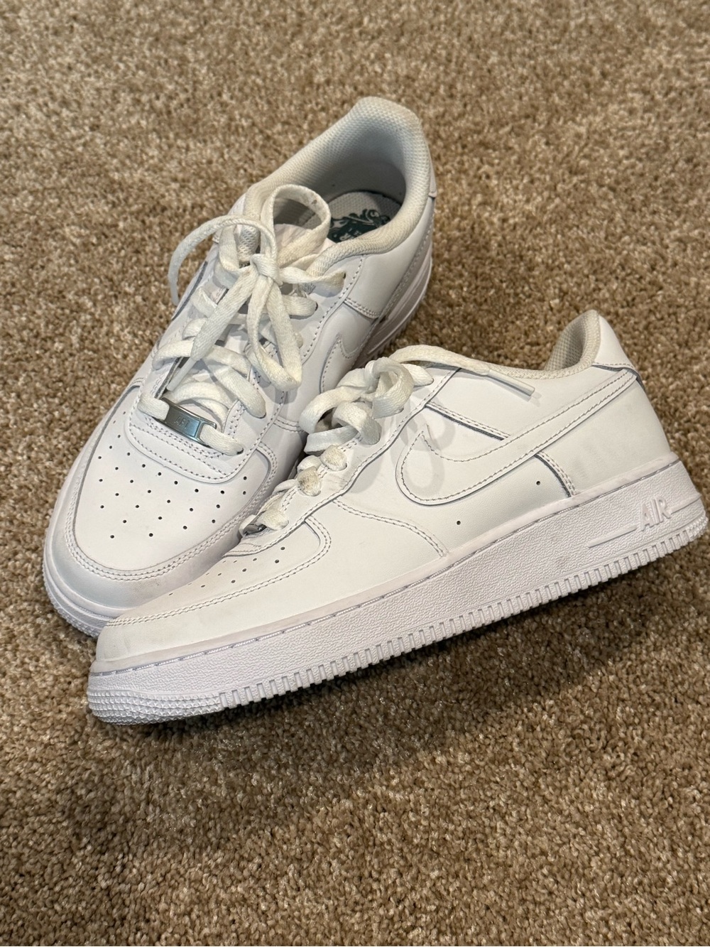 Nike White Low-Top Swoosh Leather Sneakers